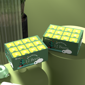 Caja de botella de vino de cerveza razonable de fábrica Caja de calendario de Adviento para vino de Navidad Caja de embalaje de calendario de Adviento - Product Image 3