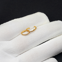 Perhiasan Tubuh Titanium G23 Batu CZ Cincin Hidung Clicker Puting Telinga Spiral Anting Bibir