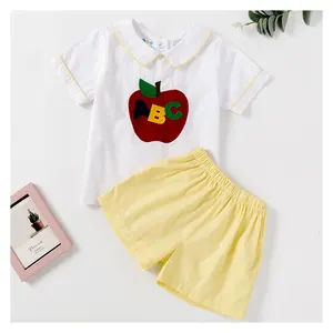 2024 New Summer Kids Boys Clothing Suit Embroidered Short Sleeve And Shorts Toddler Boy Clothes Set Children Clothing For Sale