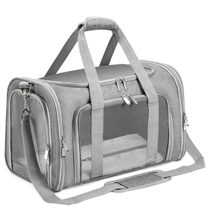 <b>Cat</b> & Small Dog Outdoor Portable Breathable Zipper Closure Rectangular Shape Pet Carrier for Travel - Product Image 1