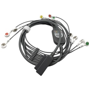 Fil conducteur pour électrocardiogramme dynamique à 10 dérivations Fil conducteur pour enregistrement 24 heures Compatible <span class=keywords><strong>MedEx</strong></span> MAECG-200 <span class=keywords><strong>Medex</strong></span> Catégorie de produit Faisceau de câblage - Product Image 2
