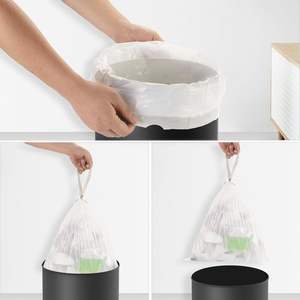 Sacs poubelles à cordon, mini sacs poubelles extra résistants, sacs à fermeture rapide non parfumés pour salle de bain, chambre et bureau - Product Image 2