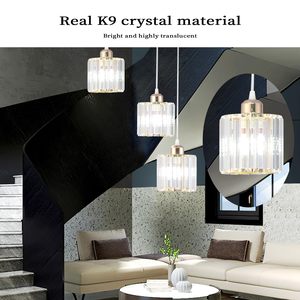 Lustre moderne en cristal doré à 9 lumières, design goutte de pluie, pour plafond haut, montage encastré, idéal pour escalier, hall d'entrée - Product Image 6