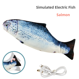 ของเล่นปลาจำลองเหมือนจริงเป็นมิตรต่อสิ่งแวดล้อมชาร์จด้วย USB สำหรับแมวและสุนัขของเล่นสัตว์เลี้ยงสไตล์<span class=keywords><strong>การ์ตูน</strong></span>เหมือนจริง - Product Image 4