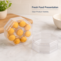 Boîte Cadeau Octogonale en Plastique Transparent Vide pour Biscuits, Bonbons, Ginseng, Ganoderma, Cordyceps – Emballage de Présentation en Gros