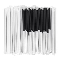 Pailles jetables biodégradables en PLA Ecolife pour boissons chaudes, diamètre 6 mm, longueur 200 mm, durables et écologiques pour les bars et les fêtes