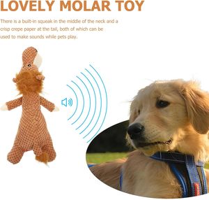 Juguetes para Masticar para Perros, Lindos, Duraderos e Indestructibles, Juguetes de Peluche Interactivos de Lujo con Sonido, 39x15cm, Lobos, Leones, Elefantes, Venta al Por Mayor de Fábrica - Product Image 3