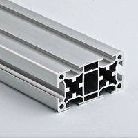 Profilé d'extrusion en aluminium anodisé noir à rainures en T, structure modulaire en aluminium