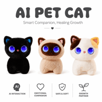 Peluche musicale interactive électronique pour chat, chantant, parlant et dansant, trois couleurs, taille personnalisable, vente en gros