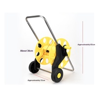 Chariot de rangement et support pour tuyau d'arrosage de grande taille, à pousser à la main, pour lavage de voiture et enrouleur de tuyau de jardin