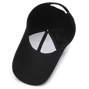 Unisex Baseball Cap Black Twill Sun Protection Hat For Spring Summer Outdoor Use - Product Image 4