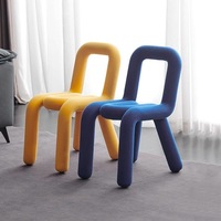 Fauteuil de vanité en cachemire, chaise de loisirs moderne, design audacieux et coloré, mobilier de luxe pour salon
