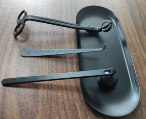 Kit de Lujo para el Cuidado de Velas de 3 Piezas, Recortador de Mecha de Acero Inoxidable, Apagavelas, Kit de Accesorios para Velas en Oro Rosa/Negro para Regalo de <span class=keywords><strong>Marca</strong></span> - Product Image 5