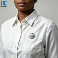 Badge, broche et souvenir religieux SDA en émail, en alliage de zinc plaqué argent moderne, avec logo personnalisé d'usine pour club Pathfinder