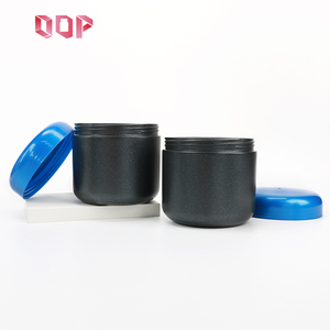 Luxury 500ml Customized Protein <b>Jar</b> HDPE Plaste Fitness Supplement <b>Empty</b> Can For Health Products Packaging With Blue Screw Cap - Product Image 3