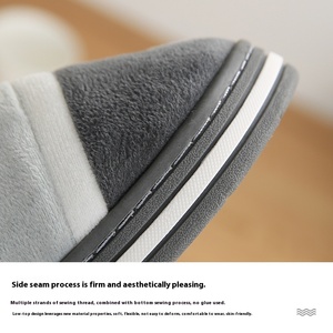 Men's Women's Cotton Indoor Home <strong>Slippers</strong> Thick Non-Slip Sole Warm Furry for Autumn Winter New Couple Household Style Plastic - Product Image 4