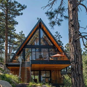 Casa Tipo Cabana De Triangulo إطار Diseno contporaneo واجهات وحدات Montaje مثالية Para فندق منتجع O Casa De Campo - Product Image 3