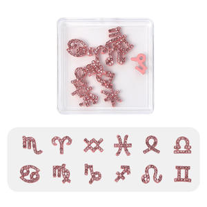 Partage Nail Art Numéro Lettre pour <span class=keywords><strong>Manucure</strong></span> Déco 3D Or Charmes avec Strass 20 pcs/sac Numéros 0-9 - Product Image 6