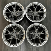 Jantes forgées 2/3 pièces 5x112 5x114.3 5x130 19 20 21 pouces S101 style 5 branches fendues à déport profond pour BMW M3 M4 Porsche 911