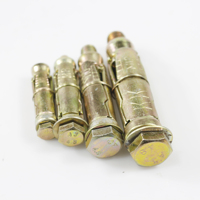 Ancre de protection en zinc jaune plaqué, boulon Rawal, boulon de fixation