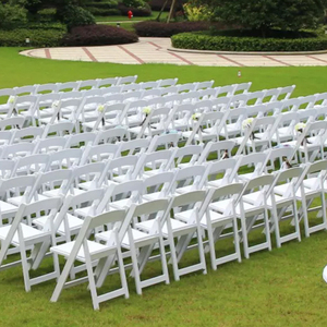 Wimbledon chaises blanches résine chaise pliante extérieure événement <span class=keywords><strong>plastique</strong></span> haute qualité <span class=keywords><strong>jardin</strong></span> léger mariage meubles modernes 2 pièces - Product Image 5