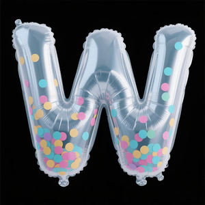 16Inch Heldere Transparante Folie Letter Nummer Papier Confetti Ballonnen Globos Mylar Ballon Voor Verjaardagsfeestje Decoratie - Product Image 5