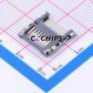 XKTF-1307-16 SD Card / Memory Card Connector SMD Connector Flip Cover Type MicroSD Card (TF Card) Card Holder 1.6mm - Product Image 2