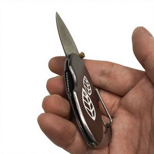 <span class=keywords><strong>Couteau</strong></span> de poche de camping avec mousqueton, lame en acier 3cr13, manche en aluminium, pointe tombante, longueur totale de 9,8 cm - Product Image 6