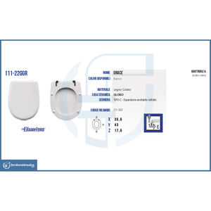 Cubierta de Asiento de Inodoro Grace Globo Vaso, Diseño Elegante Copriwater - Product Image 2