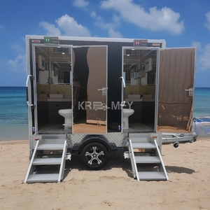 Baño Portátil de Lujo Prefabricado para Exteriores 2025, Baño VIP Personalizado, Remolque con Inodoro - Product Image 2