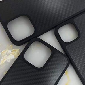 Funda protectora personalizada para teléfono móvil, carcasa de <span class=keywords><strong>fibra</strong></span> de carbono de Material de silicona y plástico, Serie de diseño Simple, nueva - Product Image 4