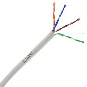 Szadp 23AWG 24AWG <span class=keywords><strong>CAT5</strong></span> CAT5E cu CCA <span class=keywords><strong>ccam</strong></span> cu UTP/<span class=keywords><strong>FTP</strong></span> đầy đủ PVC Áo khoác LAN Cáp 305m - Product Image 1