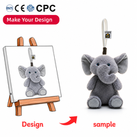 Jouets en peluche personnalisés, poupée éléphant en peluche douce et moelleuse, pendentif de sac à dos mignon, porte-clés en peluche, jouets en peluche adorables