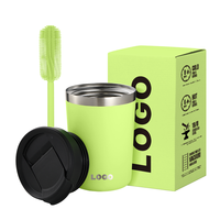 Ustom-Mini tazas de café con logotipo impreso, taza de café de acero inoxidable con termo aislado, 10 oz