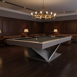 Table de <span class=keywords><strong>billard</strong></span> américaine de luxe moderne de 8 pieds en bois massif avec poches de récupération, plateau en ardoise durable et écologique pour usage domestique et commercial - Product Image 1