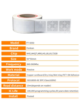 Etiquetas RFID Impermeables de 860-960 MHz, Etiquetas UHF con Chip Impinj Alien para Supermercados, Bibliotecas, Gestión de Activos y Documentos