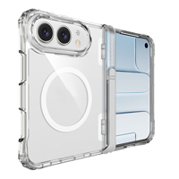 Slim Fit iPhone Duo Fold Case met ingebouwde scharnier, verborgen standaard, magnetisch, voor iPhone 18 Fold Ultra, ingebouwde onzichtbare beugel