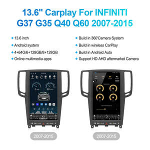 Navihua 13.6 pouces pour Infiniti G37 G35 Q40 Q60 2007-2015 écran vertical autoradio Android DVD Audio GPS lecteur de navigation - Product Image 6