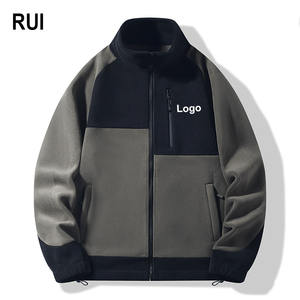 Veste de randonnée décontractée pour homme RUIQUWIN 2026, automne-hiver, douce, ample, col montant, fermeture éclair, imperméable, coupe-vent, devant - Product Image 1