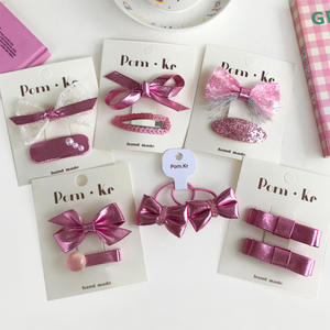 Barrettes à cheveux pour enfants et filles, style coréen, avec nœud en dentelle à paillettes, perle, franges et nœud papillon, à clipser, scintillantes et charmantes - Product Image 4