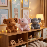 Porte-clés mini éléphant en peluche douce et mignonne, design animé, jouet rose rembourré, marque KM Chine, pour fille