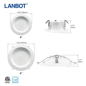 Đèn Ổ Đĩa Led Lắp Vào Hộp Nối Đèn Ổ Đĩa Led 3Cct Có Thể Điều Chỉnh Độ Sáng <span class=keywords><strong>5</strong></span>/6 Inch Gắn Phẳng - Product Image 1