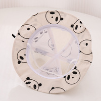 Sombrero de Sol con Protección UV, Transpirable, Estampado, Bonito, de Algodón, para Verano, Unisex, para Bebés, Recién Nacidos, con Orejas de Panda