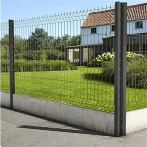 Recinzione Economica per Esterni con Pannelli Quadrati 2M, Telaio in Ferro PVC Legno Zincato, Rete Metallica Intrecciata 3D per Giardino e Patio - Product Image 3