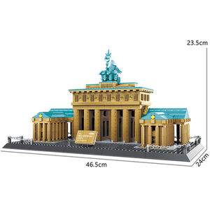 Wange 6211, Puerta de Brandenburgo, Berlín, Alemania, Bloques de Construcción de Atracciones, Rompecabezas Educativo Unisex, Bloques de Construcción de Plástico, Juguete - Product Image 5