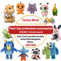Boneka Hamster Kuning Custom, Penjualan Langsung Pabrik, Bahan Lembut Ramah Kulit, Isi Kapas PP, Ukuran 11-30CM, Unisex