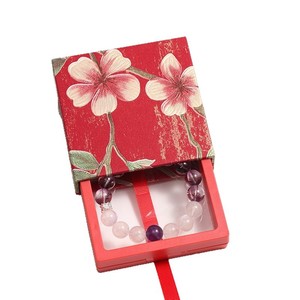 Nouvelle boîte de rangement suspendue en film PE de style <span class=keywords><strong>chinois</strong></span>, boîte cadeau pour bijoux en cristal, boîte à tiroir pour bagues, colliers et bracelets - Product Image 5