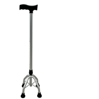 Bâton de marche télescopique pliable à quatre pieds en acier inoxydable et aluminium, fabrication chinoise, capacité de charge de 250 lb pour personnes âgées