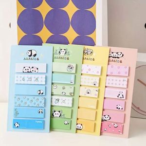 Adorables Notas Adhesivas con Diseño de Panda y Pestañas de Índice, Papelería Femenina y Linda, Artículos Esenciales para el Estudio y la Oficina, Regreso a Clases - Product Image 1
