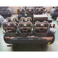 Compresseur d'air sans huile muet 10 cylindres 5.5kw 7.5hp 200L, compresseur d'air électrique, compresseur silencieux